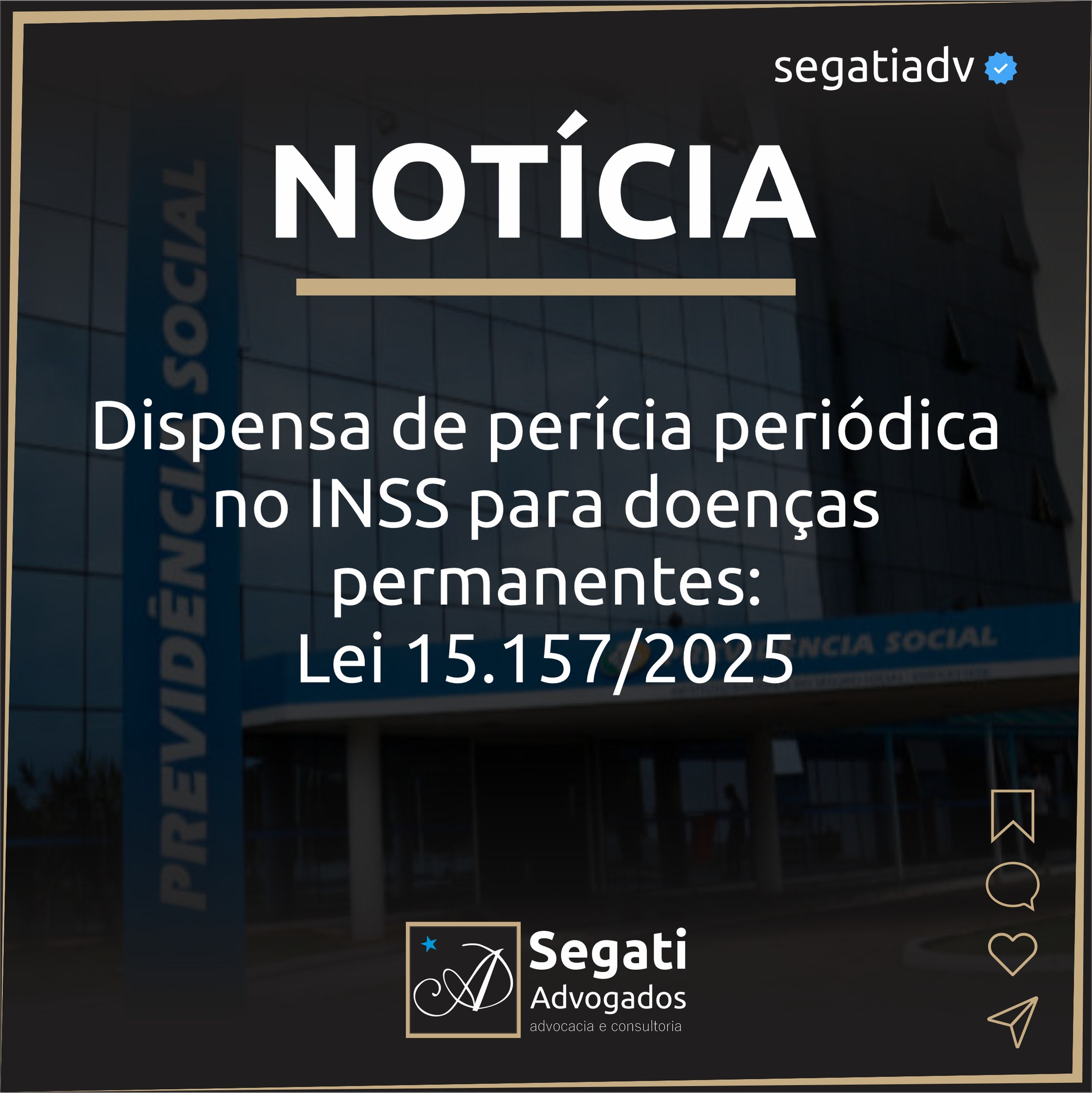 Dispensa de per&iacute;cia peri&oacute;dica no INSS para doen&ccedil;as permanentes: Lei 15.157/2025