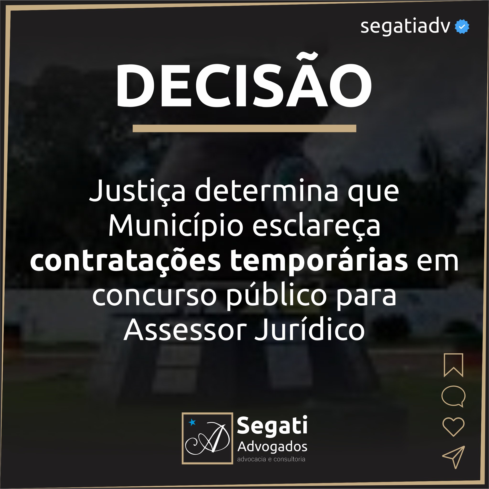 Justi&ccedil;a determina que Munic&iacute;pio esclare&ccedil;a contrata&ccedil;&otilde;es tempor&aacute;rias em concurso p&uacute;blico para Assessor Jur&iacute;dico em Quer&ecirc;ncia - MT
